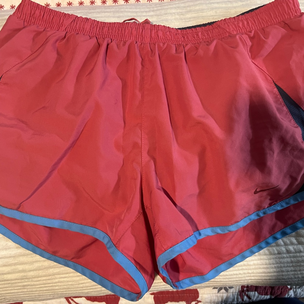Nike Pink and Blue Athletic Shorts